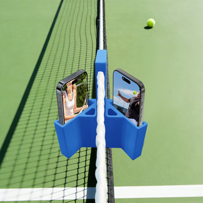 Tennis Net Phone Holder Clamp-On Tennis Net Phone Holder Secure Clip-On Phone Mount For Match Recording And Training Analysis