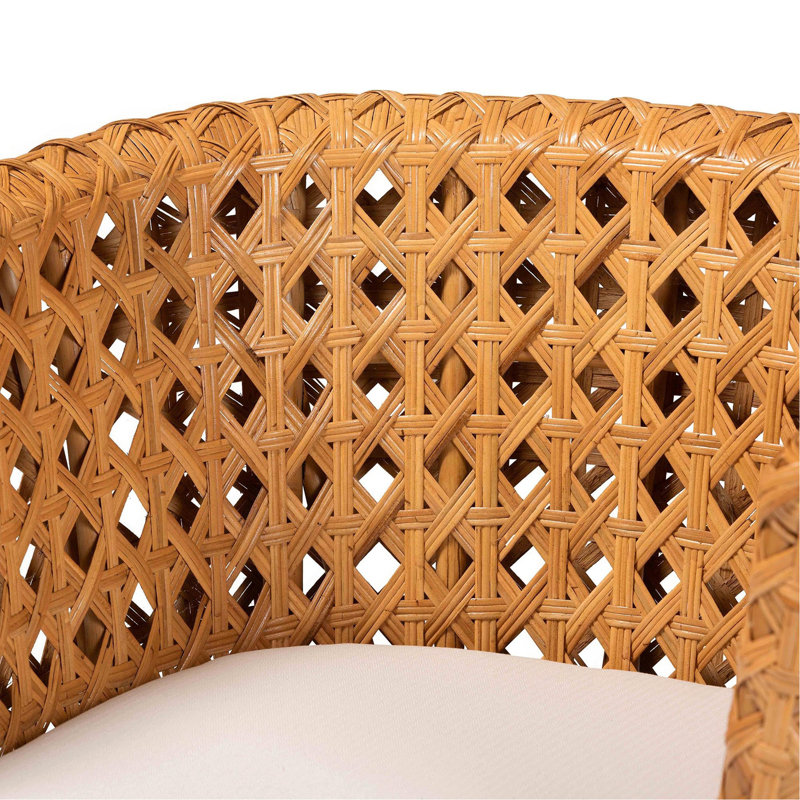 Fauteuil d'appoint bohémien clair miel Ratan