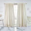 Linen Blend Semi Sheer Rod Pocket And Back Tab Curtain (Single Panel)-784879401-784879399
