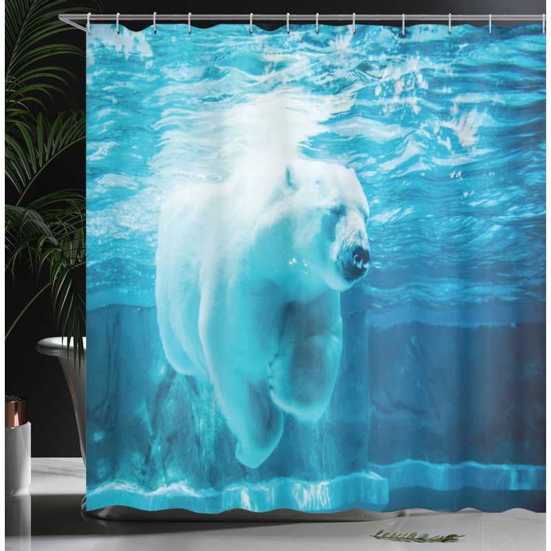 Shower Curtain with Hooks Included, 75"H x 69"W