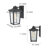 Gerry 1-Light Black Seeded Glass Outdoor Wall Sconce for Wet Location-762495871