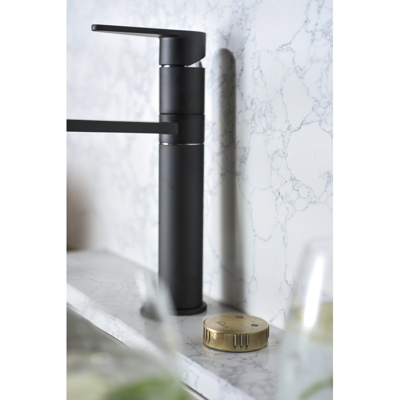 Swich Water Filter Device - Round Handle with Classic Filter, Antique Brass
