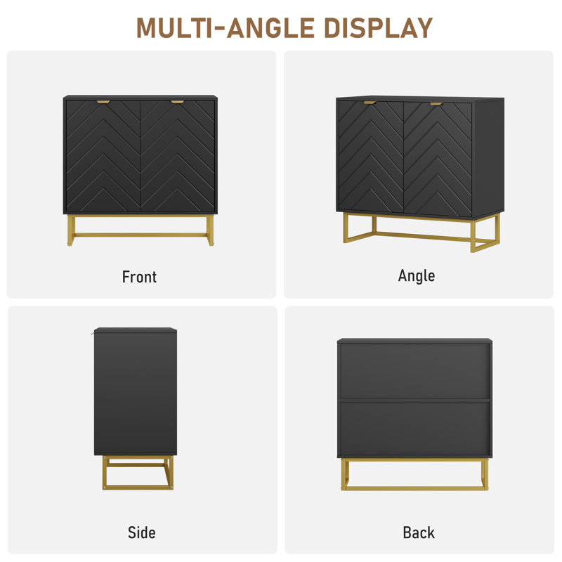 80cm Sideboard, Black