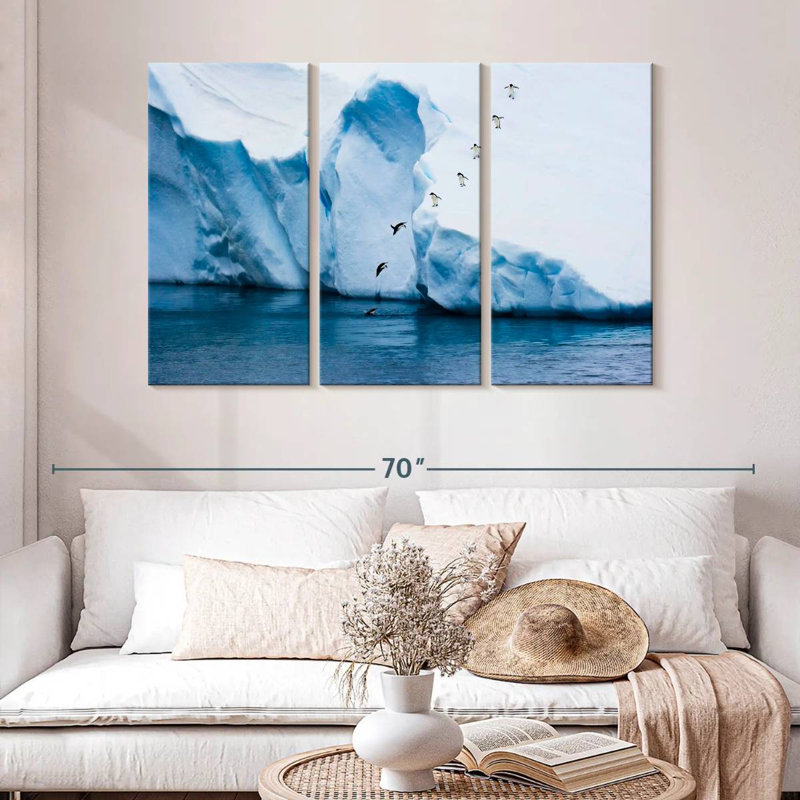 Brampt Playful Penguins, 32" H x 50" W
