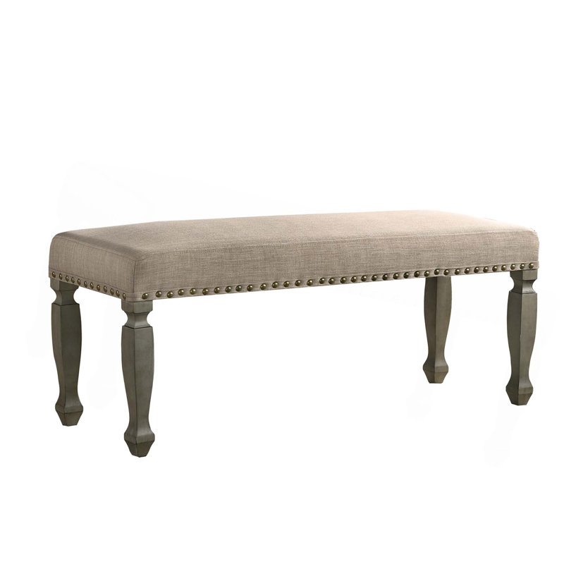Banc rembourré à têtes de clou