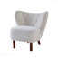 Fauteuil d'appoint en sherpa blanc parfait pour les salons modernes
