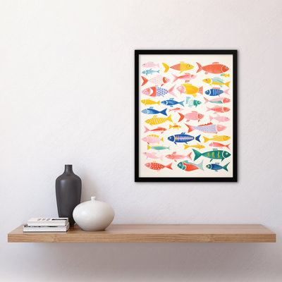 Multicoloured Fish - Single Picture Frame Print