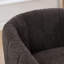 Fauteuil d'appoint pivotant en chenille moderne, conception en tonneau gris anthracite pour la maison et le bureau