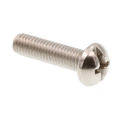 Machine Screws, Round Head, Phillips/Slotted Combination Drive, #10-32 X 3/4 in., Grade 18-8 Stainless Steel (25 Pack)