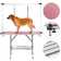 69.7'' H x 46.5'' W x 24'' D Adjustable and Foldable Dog Folding Grooming Table
