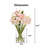 Artificial Real Touch Lily Flower Arrangement In Clear Glass Vase With Faux Water (pink)-1094682773