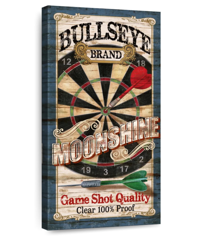Bullseye Moonshine, 54" H x 27" W