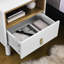 Commode de chevet avec tiroir pratique et tablette - table de construction moderne en bois avec rangement ouvert-785749237