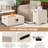 Charnissa Square Lava Rocks Propane Smokeless Fire Pit Table with Hidden Fuel Tank