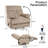 39.76'' Wide Oversized Recliner, Manual Recliner Adults Soft Overstuffed Arms And Back,Velvet Recliner Chair, Recliner Chairs for Adults 400LBS, Extra Wide Recliners, Large Recliner Chair for Living Room, Bedroom-Beige