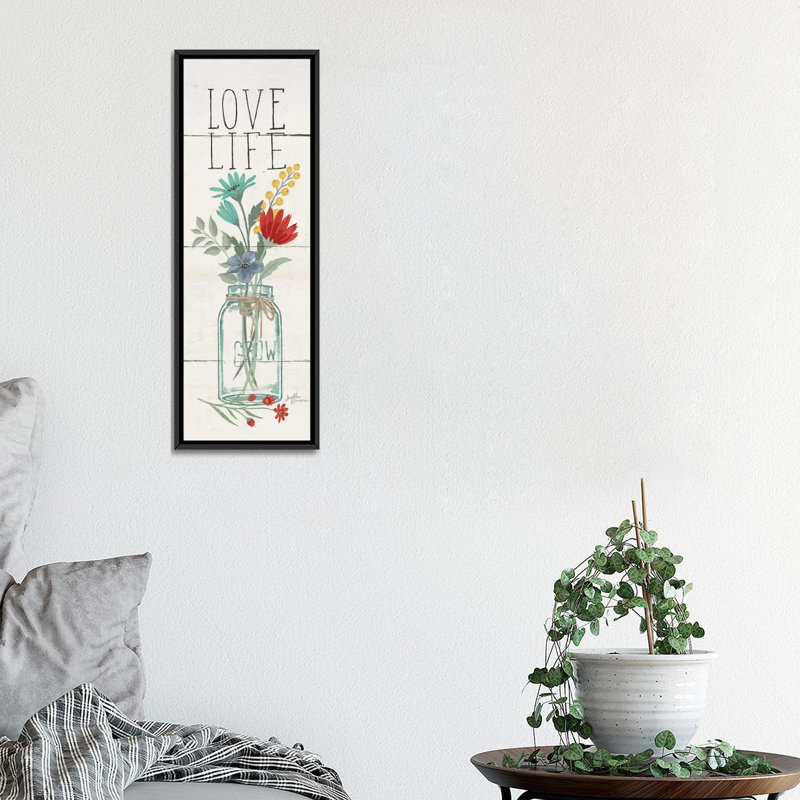 «Blooming pensé x», impression sur toile, H 36 po x l 12 po x P 1,5 po, Cadre noir