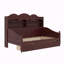 Lit de jour simple avec tiroirs de rangement-129865226