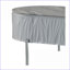 Table basse grise en chrome ultrabrillant avec forme ovale ronde, style moderne et élégant Rangement supplémentaire