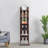 5-Tier Free Standing Bookshelf Narrow Bookshelf Storage Rack  With Adjustable Shelves