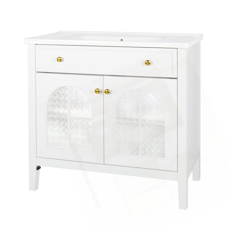 Armoire de salle de bain 35,6 po sans lavabo, Blanc