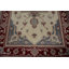 Tapis oriental riche ivoire et rouge avec motif classique 4 x 6