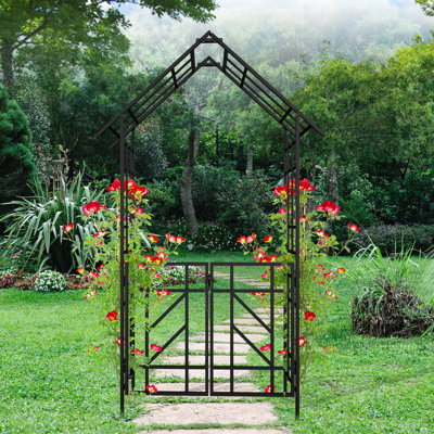 Arche de jardin en métal avec barrière W58,07 * H97,24