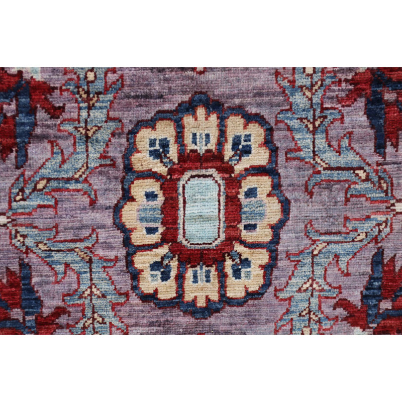 Tapis mauve de haute qualité noué à la main
