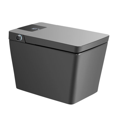 LED Smart Toilet With Bidet Built In Floor Mount Toilet Bidet Tankless Digital Display Bidet Toilet With Auto Open Close