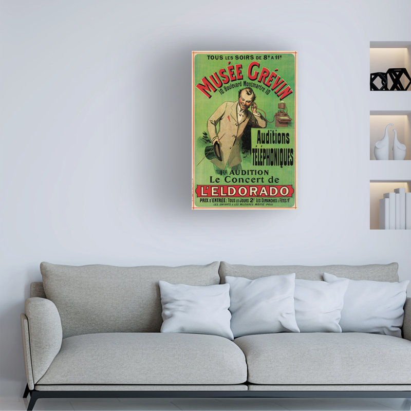 Art français sur toile, un musée au musée Grévin à Paris, H 24 po x l 16 po