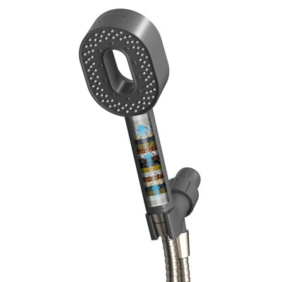 High Pressure 5-Spray Filtered Handheld Shower Head With Holder& 59-Inch Shower Hose