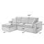 Canapé modulaire en velours côtelé l 102 po Boneless-880668510