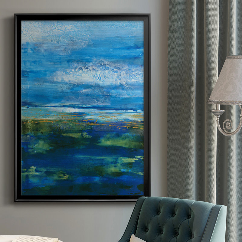 «Island Groove», reproduction encadrée de qualité supérieure - prête à être accrochée, H 24,5 po x l 18,5 po x P 1 po, Noir