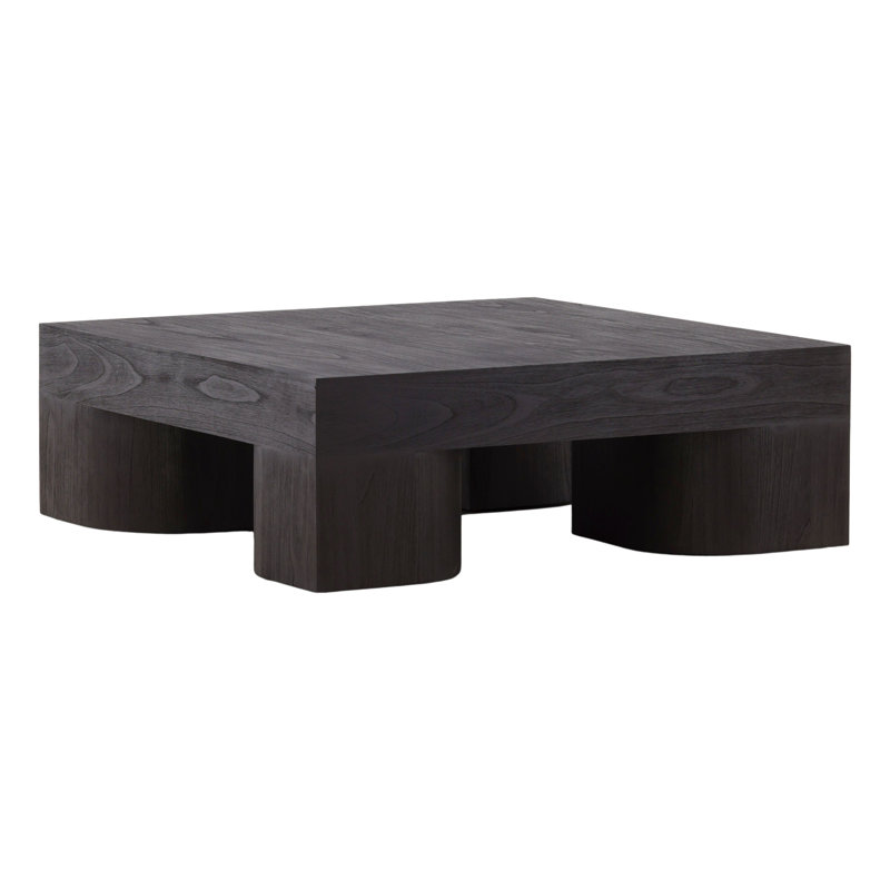 Juna Mindi Wood Coffee Table, Dark Brown, Dark Brown