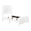 Modern Bedroom Twin Bed - White And Comfortable Sleeping Contemporary Quality Construction Style