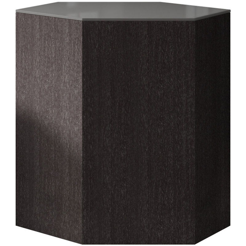 Centre Coffee Table, 14" H x 18" L x 18" W, Glossy Chateau Gray