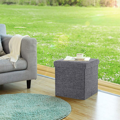 Mccleskey 38cm Wide Square Solid Colour Ottoman with Storage