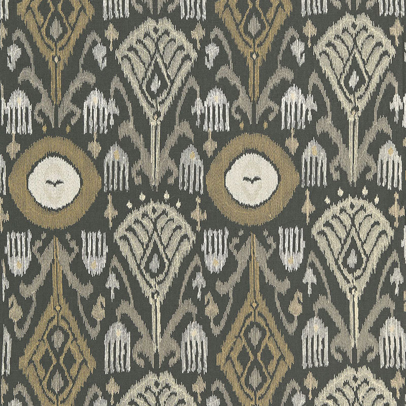 Turkestan Fabric, Black/Gray