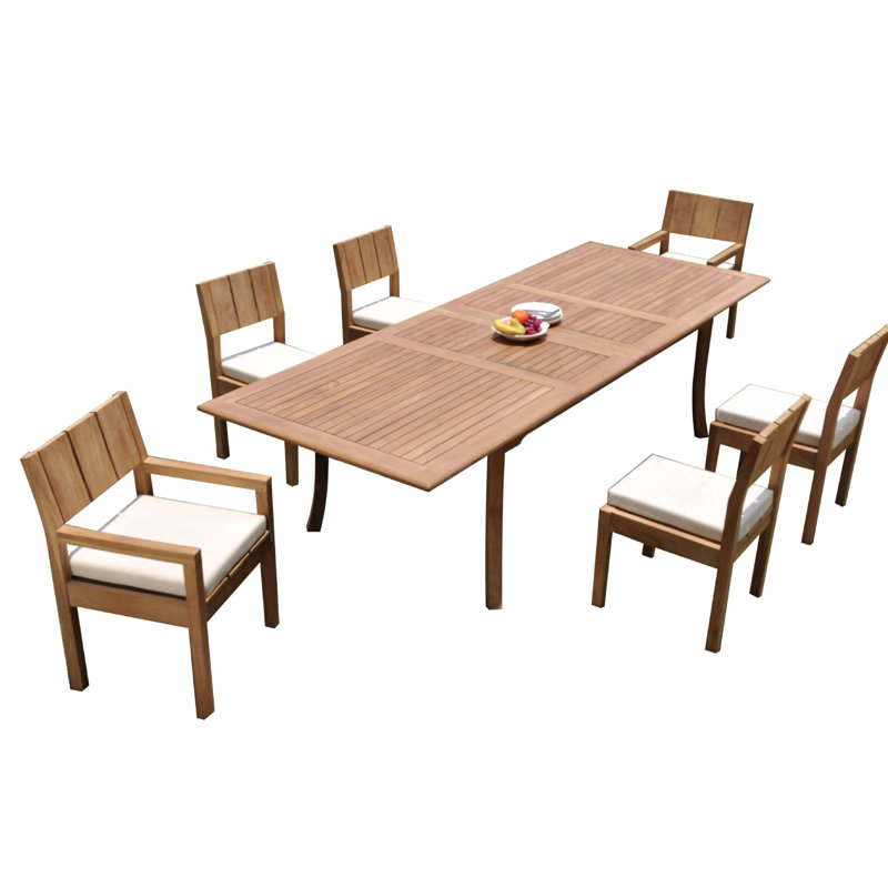 Ensemble repas 7 pièces teck Shamar