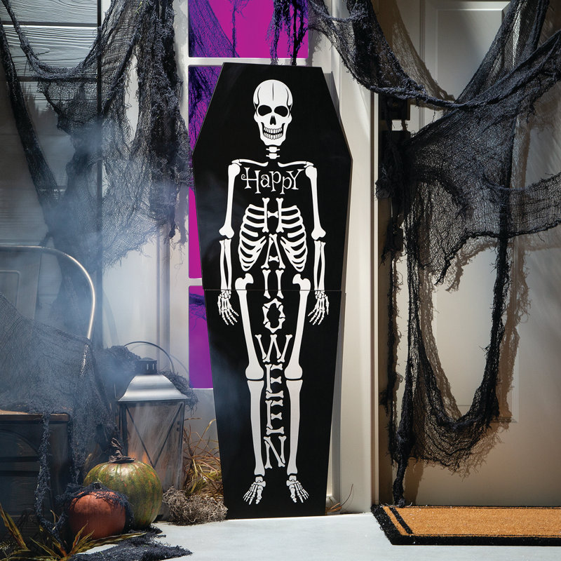 Art d'Halloween signe de pelouse squelette