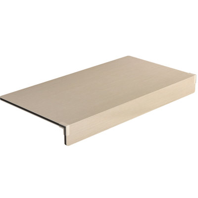 Chêne - hué 5 pièces de grillage métallique pour étagère de salle de bain garde-manger, 0,75 mm d'épaisseur, surface imprimée grain de bois, 10 supports en acrylique à angle droit durable, grain teinté