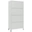 Armoire casier Nova, 6 compartiments de rangement, acier gris, 71 pouces