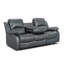 Lowell Faux Leather Reclining Loveseat-716205010-699730691