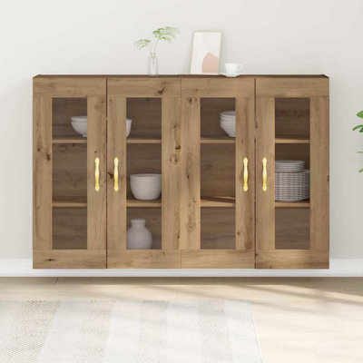 Wall Mounted Cabinets 2 Pcs 69,5X34x90 Cm Engineered Wood