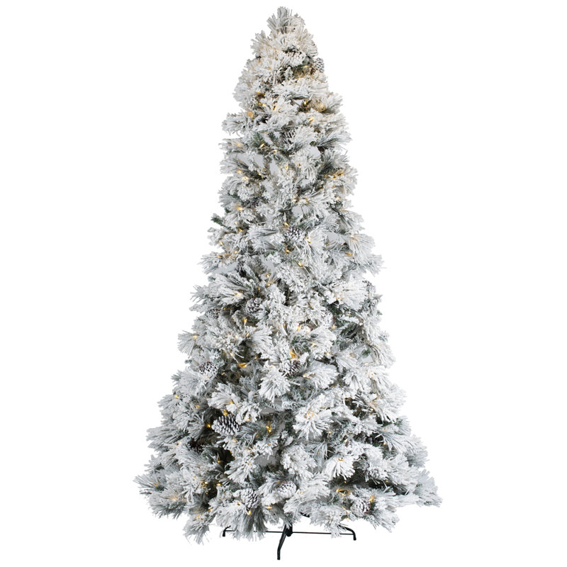9' H Lighted Artificial Pine Christmas Tree