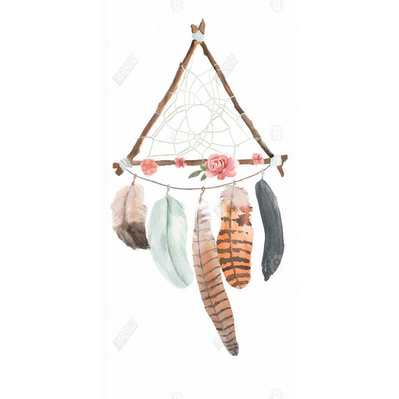 Triangular dream catcher - 15.75"x31.50" Desk mat