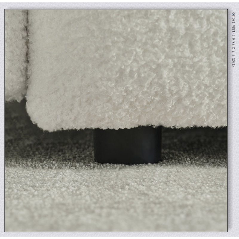 Méridienne 38,1 pouces en tissu Teddy