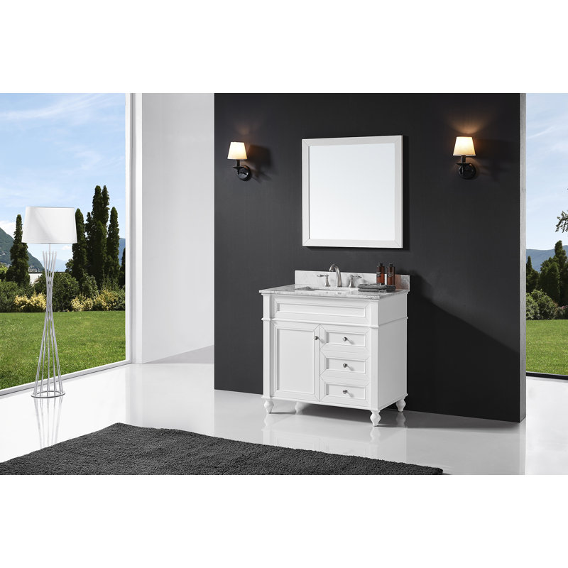 Base de meuble-lavabo simple 35 po Pearcy, Blanc