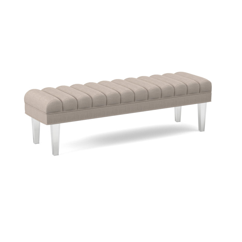 Lana Upholstered Bench, 18" H x 60" W x 18"D, Margaret Uniform Polyester Blend