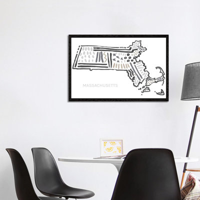 Massachusetts by Statement Goods - Floater Frame Gallery-Wrapped Canvas Giclée on Canvas
