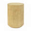 Table d'appoint cylindrique, texture semblable au bois, pour l'intérieur / l'extérieur